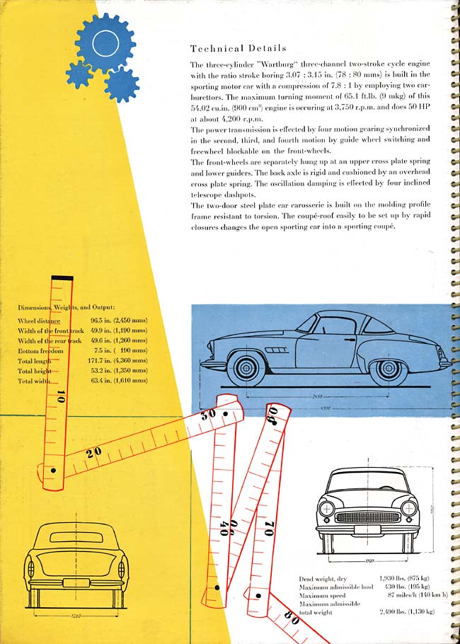 Wartburg 311 A4 1956 Prospekt