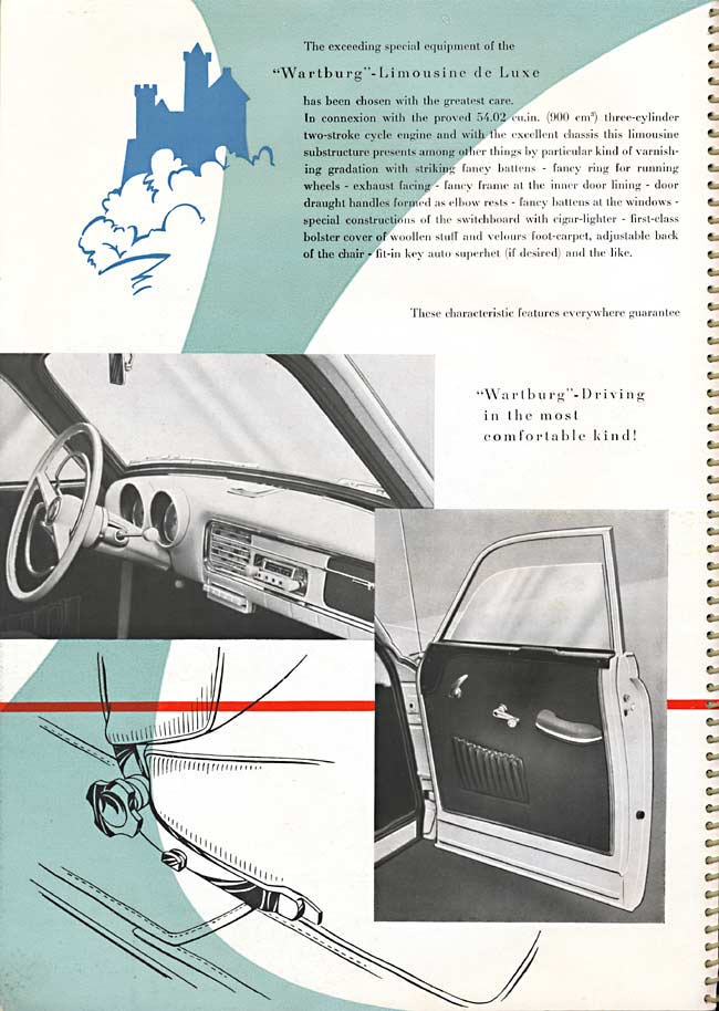 Wartburg 311 A4 1956 Prospekt