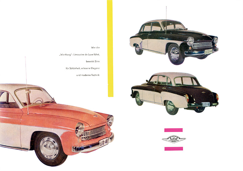 Wartburg 311 deluxe Prospekt 16-Seitig A4 1959