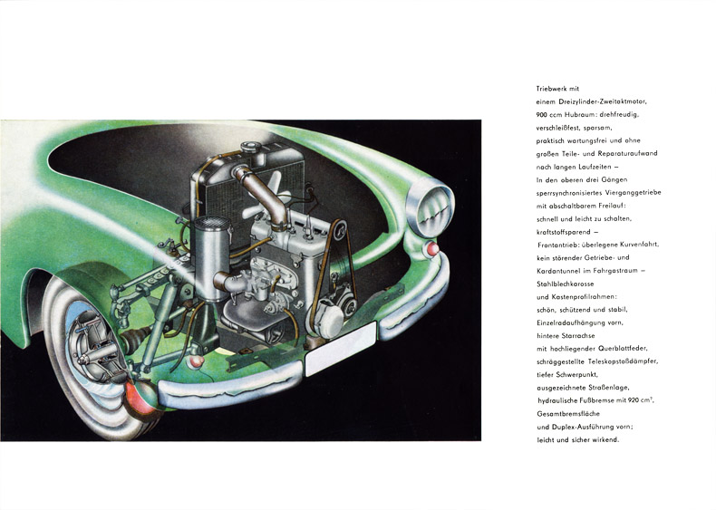 Wartburg 311 deluxe Prospekt 12-Seitig A4 1959