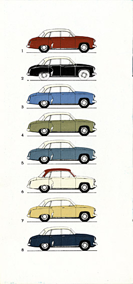 Wartburg 311 Limousine Prospekt 12-Seitig A4 1959