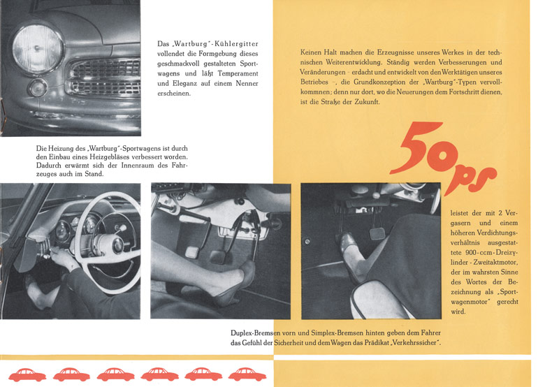 Wartburg 313 Sport 1959: Bedienung und Leistung 50 PS