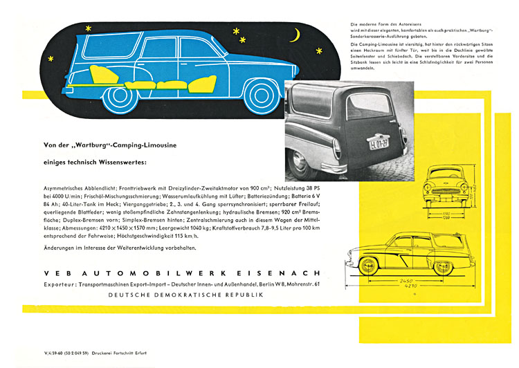 311 Camping Limousine Technische Daten A4