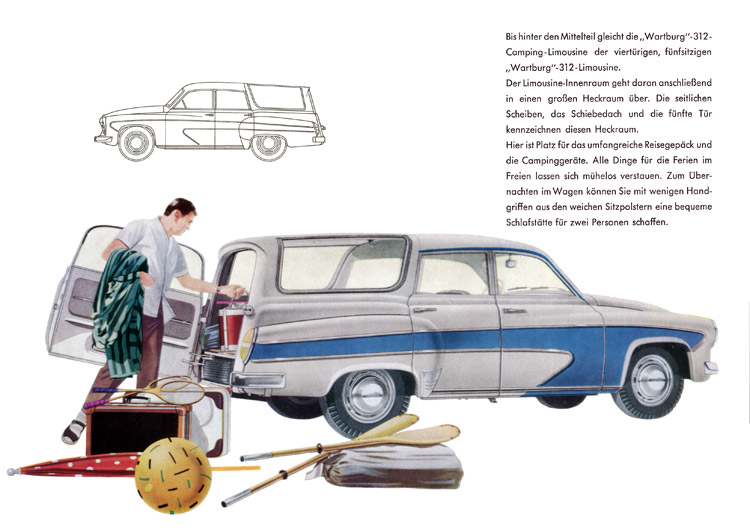 Wartburg 311 Sondertypen - Camping, Coupe und Kombi (als flschlicherweise  312 vorgestellt)