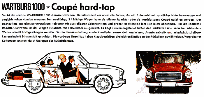 Wartburg 1000 Coupe Hard-Top