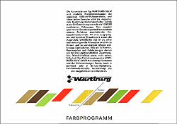 Wartburg 353  Farbe und Stoff 1981
