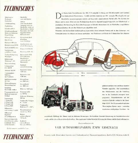 IFA F9 Cabriolet Technische Daten