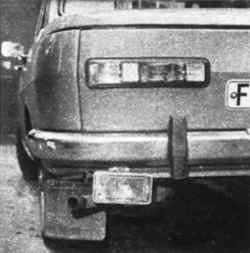 Auspufrohr und Nebelschlu&szlig;leuchte