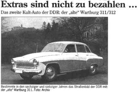 Ein Wartburg vor der Wartburg